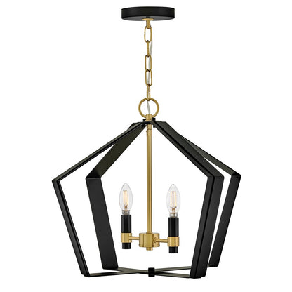 Lark Sammi 2 Light Large Pendant, Black - 83647BK-LCB