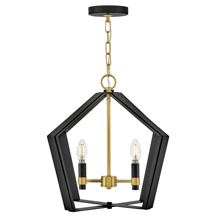 Lark Sammi 2 Light Large Pendant, Black