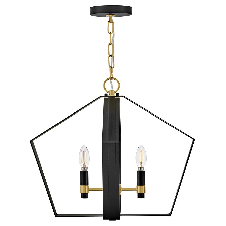 Lark Sammi 2 Light Large Pendant, Black