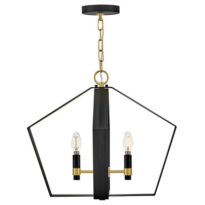 Lark Sammi 2 Light Large Pendant, Black