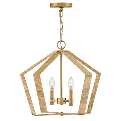 Lark Sammi 2 Light Large Pendant, Lacquered Brass - 83647LCB