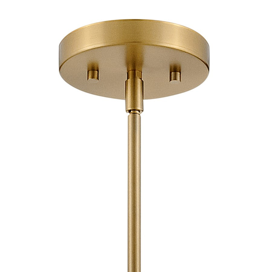 1 Light Small Pendant, Lacquered Brass
