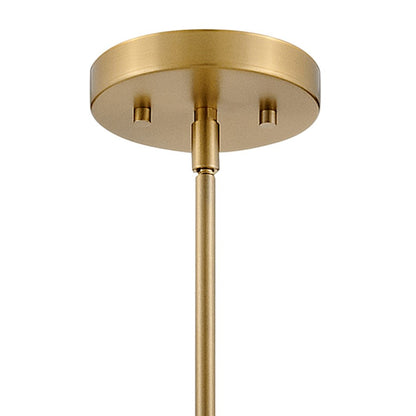 1 Light Small Pendant, Lacquered Brass
