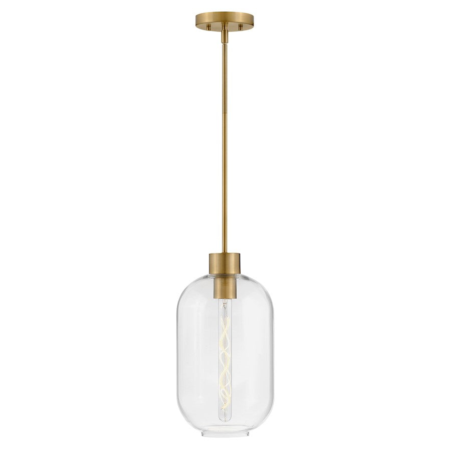 1 Light Small Pendant, Lacquered Brass