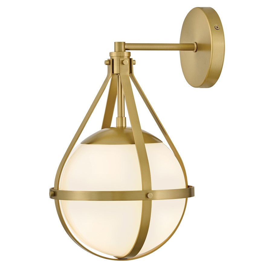Lark Colby 1 Light 9" Sconce, Lacquered Brass/Cased Opal - 83670LCB