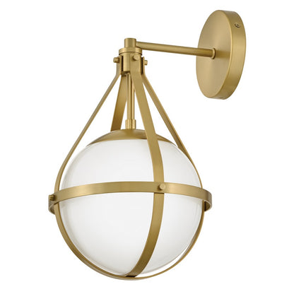 Lark Colby 1 Light 9" Sconce, Lacquered Brass/Cased Opal