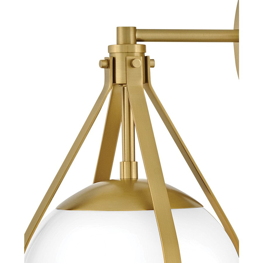 Lark Colby 1 Light 9" Sconce, Lacquered Brass/Cased Opal