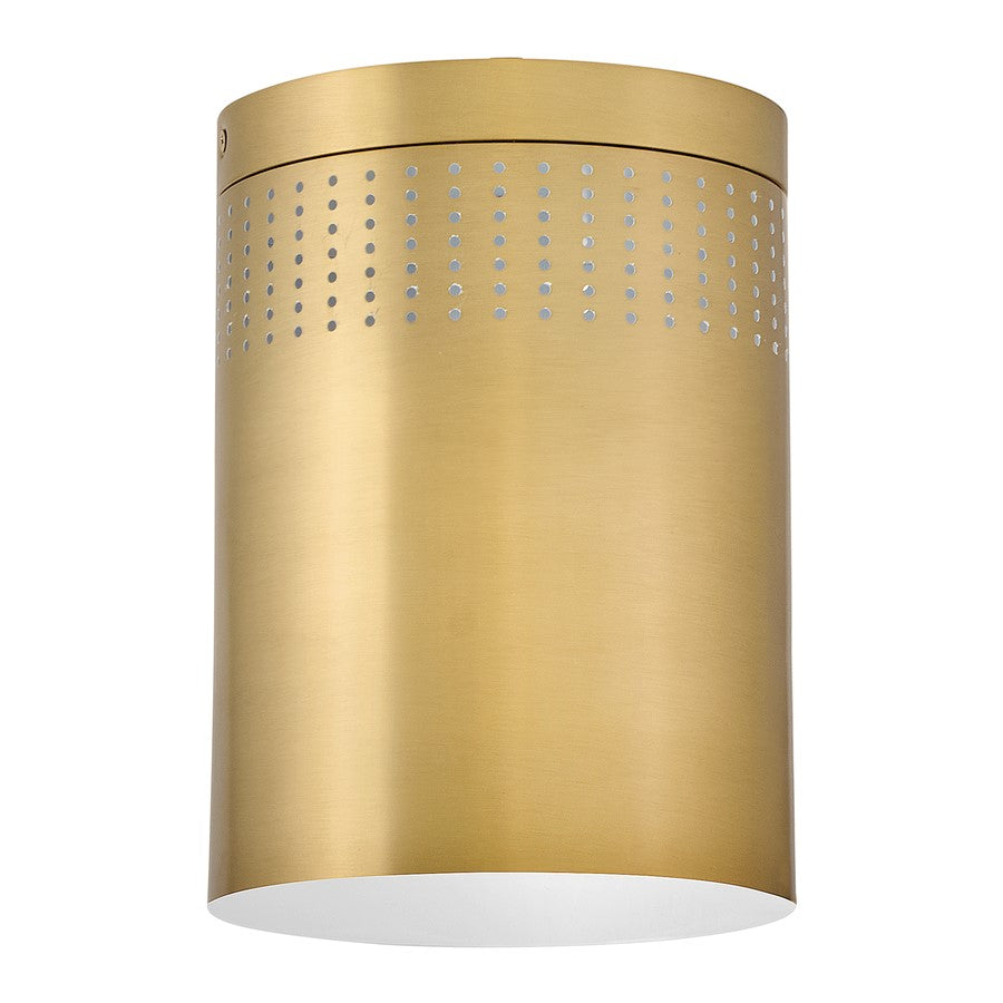 Lark Casey 1 Light 7.5" Flush Mount, Lacquered Brass