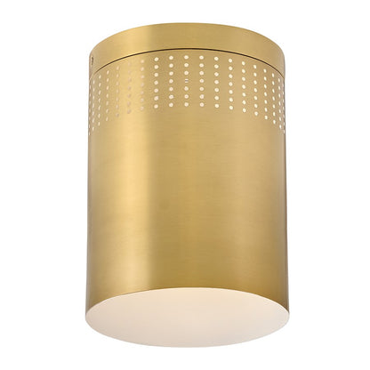 Lark Casey 1 Light 7.5" Flush Mount, Lacquered Brass