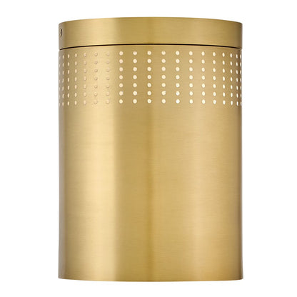 Lark Casey 1 Light 7.5" Flush Mount, Lacquered Brass