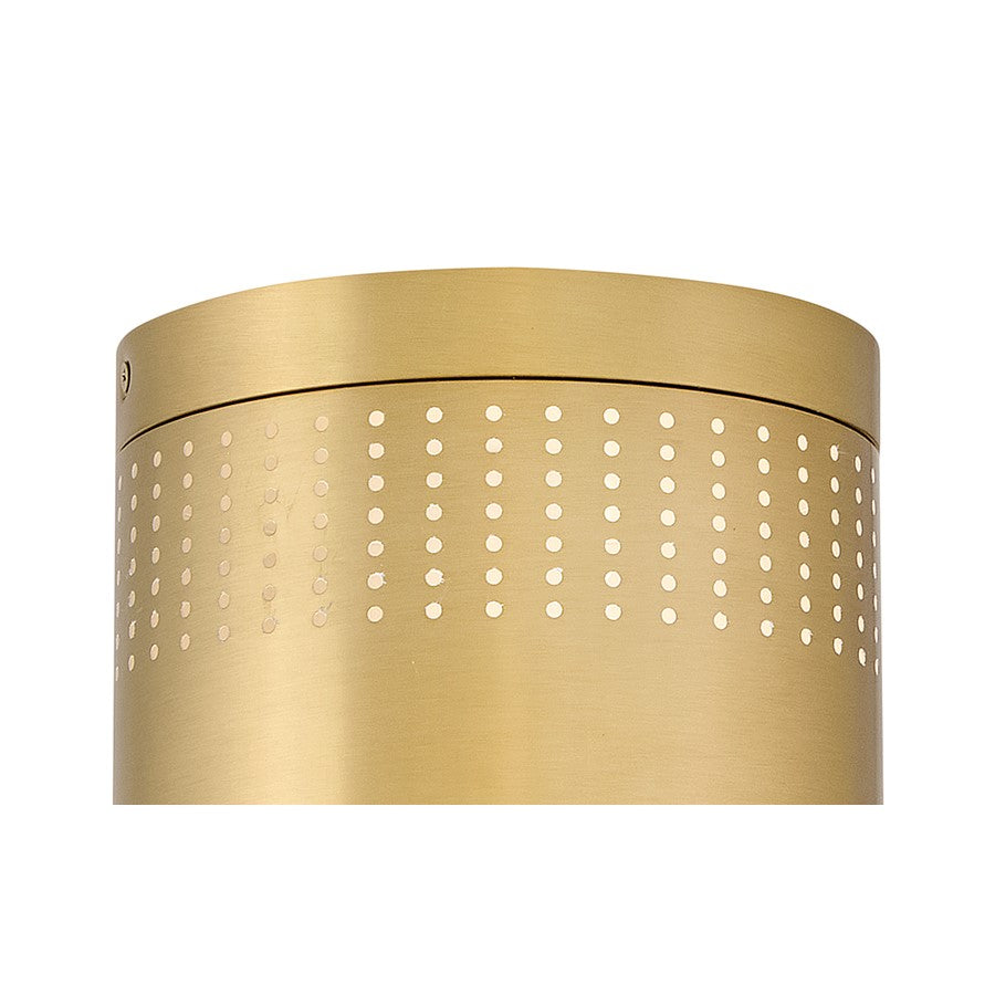 Lark Casey 1 Light 7.5" Flush Mount, Lacquered Brass