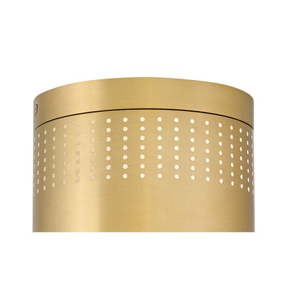 Lark Casey 1 Light 7.5" Flush Mount, Lacquered Brass