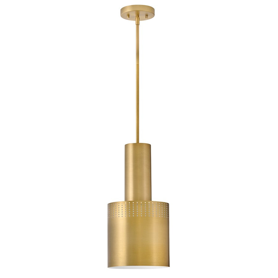 Lark Casey 1 Light 9" Pendant, Lacquered Brass