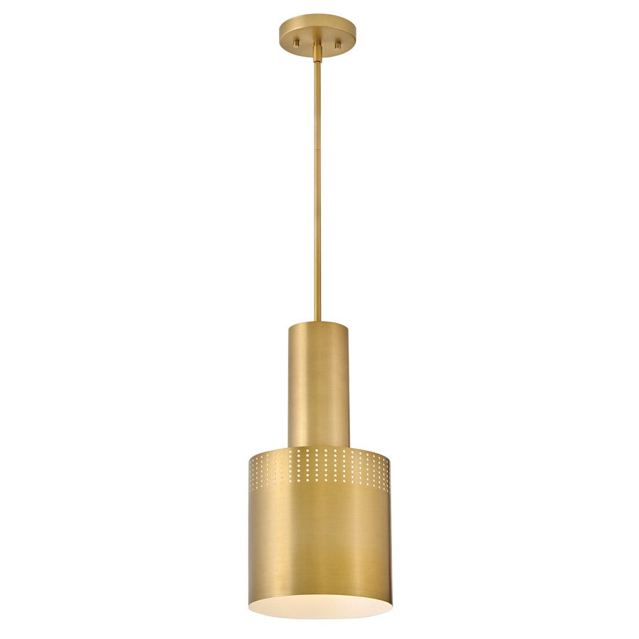 Lark Casey 1 Light 9" Pendant, Lacquered Brass