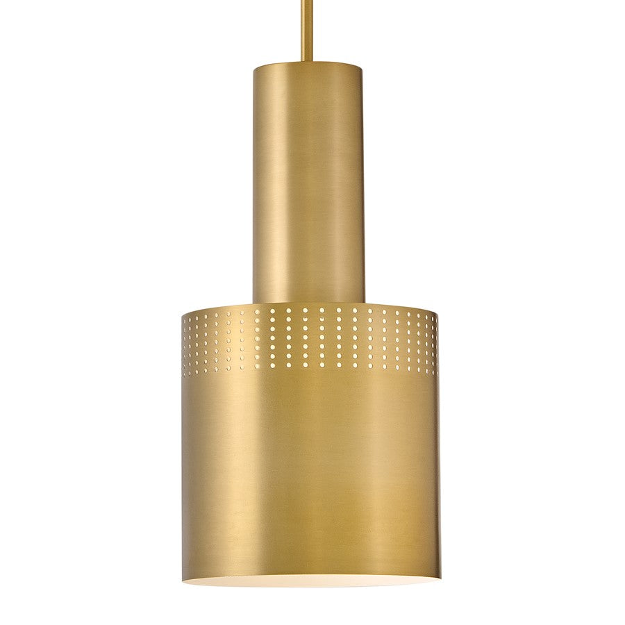 Lark Casey 1 Light 9" Pendant, Lacquered Brass
