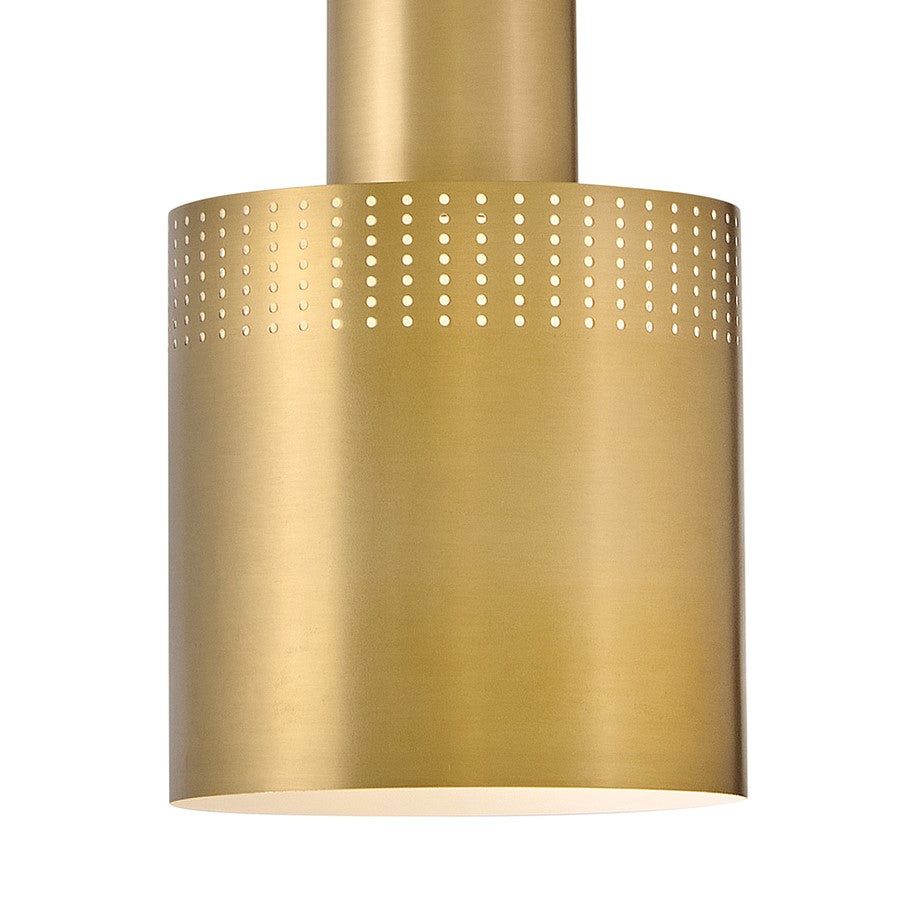 Lark Casey 1 Light 9" Pendant, Lacquered Brass