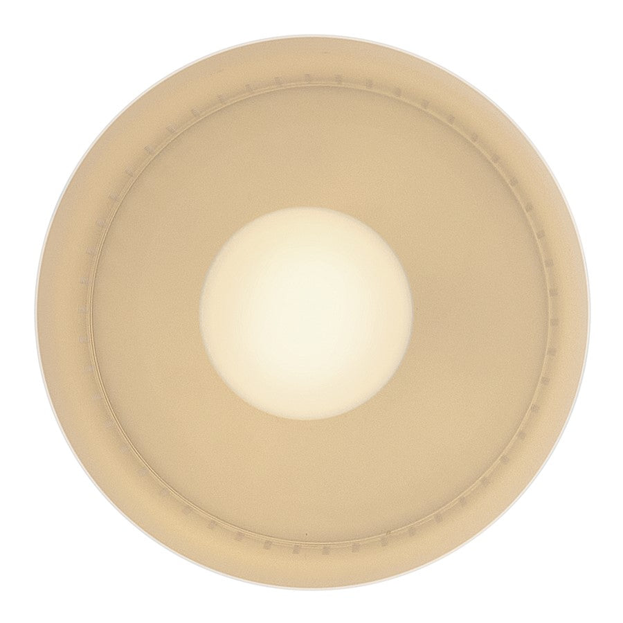 Lark Casey 1 Light 9" Pendant, Lacquered Brass/Satin Off White
