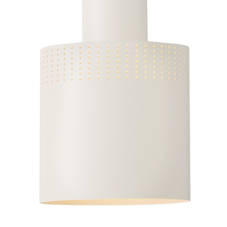 Lark Casey 1 Light 9" Pendant, Lacquered Brass/Satin Off White