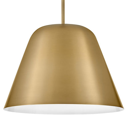 1 Light Large Pendant, Lacquered Brass