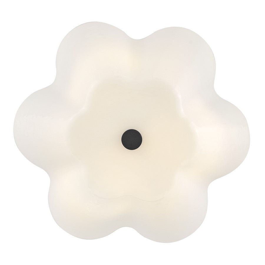 Lark Honey 3 Light Medium Semi-Flush Mount, Black/Cased Opal