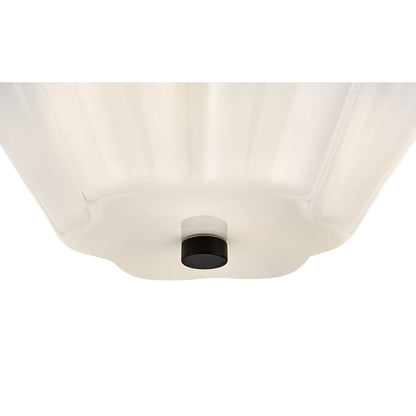 Lark Honey 3 Light Medium Semi-Flush Mount, Black/Cased Opal