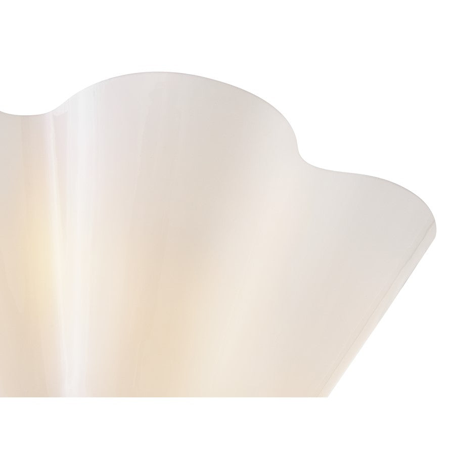 Lark Honey 3 Light Med. Semi-Flush Mount, Distressed Brass/Cased Opal