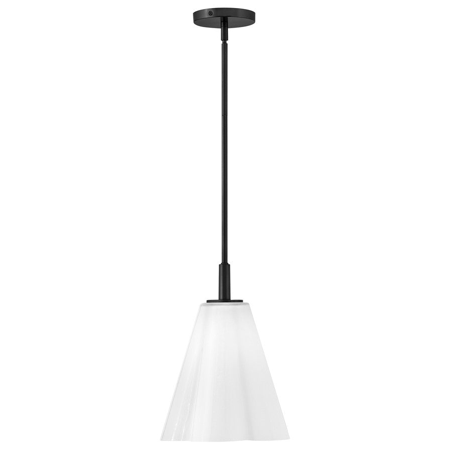 Lark Honey 1 Light Small Pendant, Black/Cased Opal - 83717BK