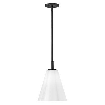 Lark Honey 1 Light Small Pendant, Black/Cased Opal