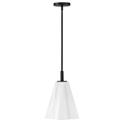 Lark Honey 1 Light Small Pendant, Black/Cased Opal