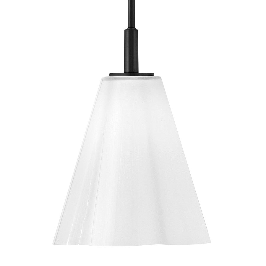 Lark Honey 1 Light Small Pendant, Black/Cased Opal