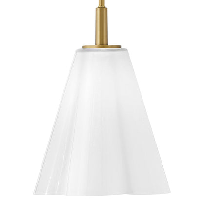 Lark Honey 1 Light Small Pendant, Lacquered Brass/Cased Opal - 83717LCB