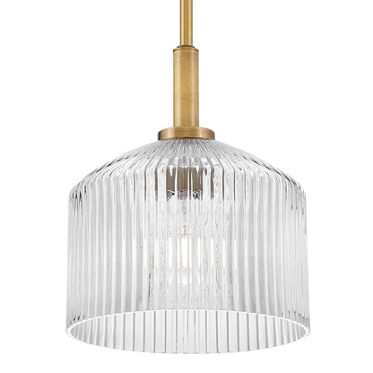Lark Lisette 1 Light Small Pendant, Lacquered Brass/Clear