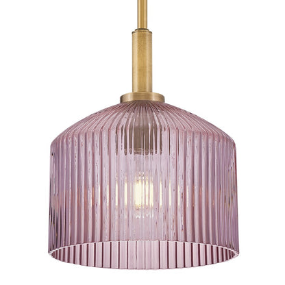 Lark Lisette 1 Light Small Pendant, Lacquered Brass/Rose