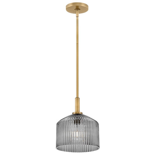 Lark Lisette 1 Light Small Pendant, Lacquered Brass/Smoke - 83727LCB-SM