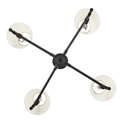 Lark Beale 4 Light 28" Single Tier Chandelier, Black