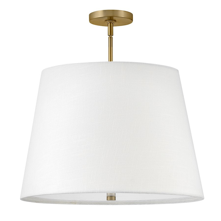 3 Light Large Pendant, Lacquered Brass