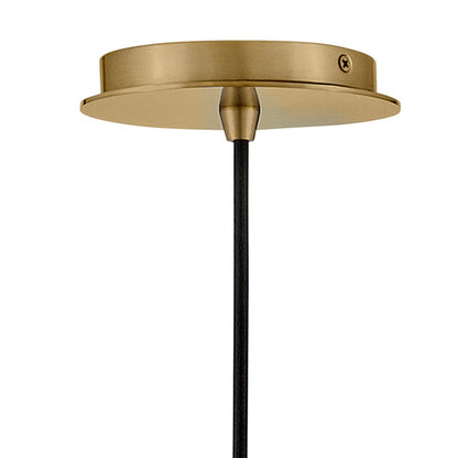 1 Light Medium Pendant, Lacquered Brass