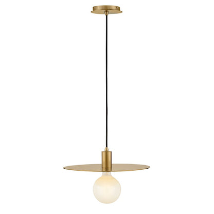 1 Light Medium Pendant, Lacquered Brass