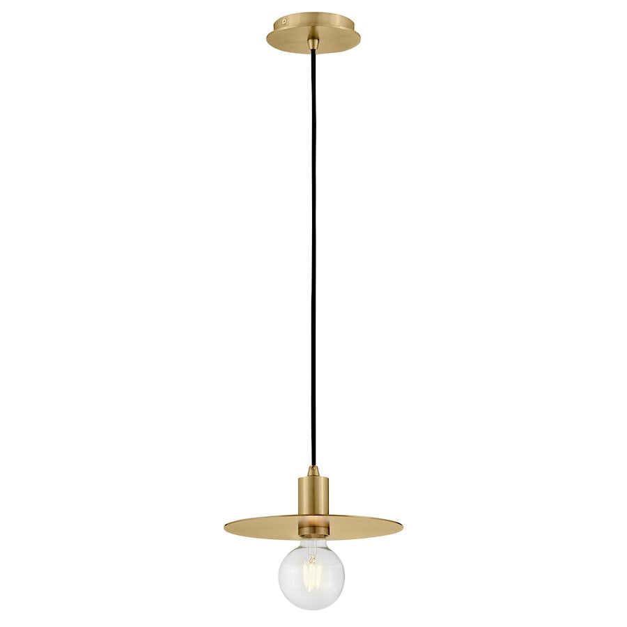1 Light Small Pendant, Lacquered Brass
