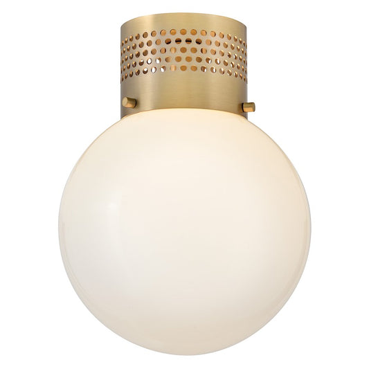Lark Taj 1 Light 10" Flush Mount, Lacquered Brass/Cased Opal - 84221LCB