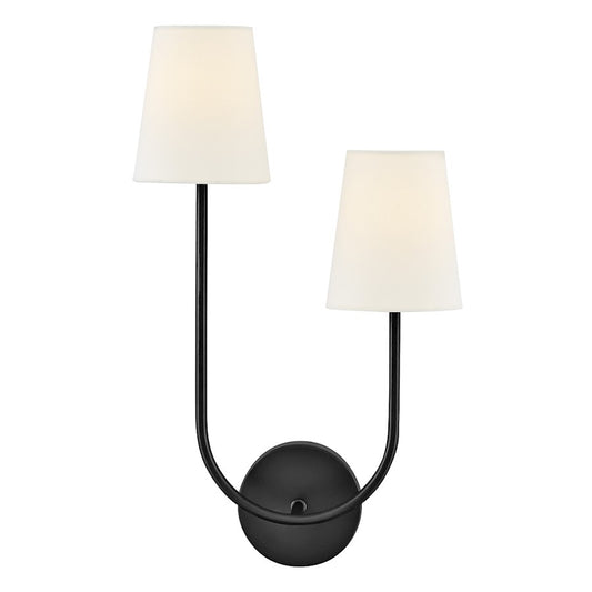 Lark Cora 2 Light Sconce, Black - 84262BK