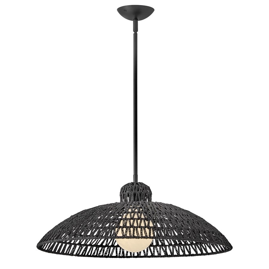 Lark Pismo 1 Light Large Pendant, Black - 84337BK