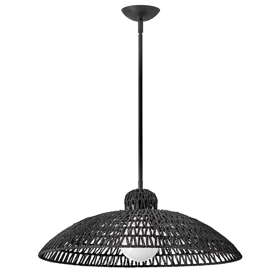 Lark Pismo 1 Light Large Pendant, Black