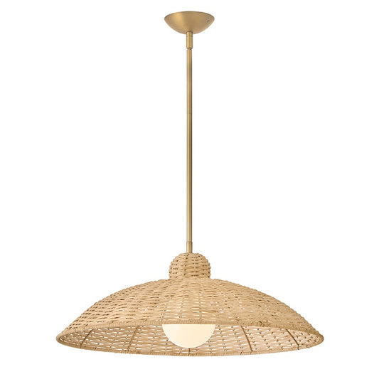 Lark Pismo 1 Light Large Pendant, Lacquered Brass - 84337LCB