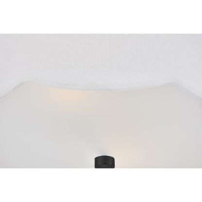 Lark Bliss 2 Light 14" Semi-Flush Mount, Black/Inside Etched