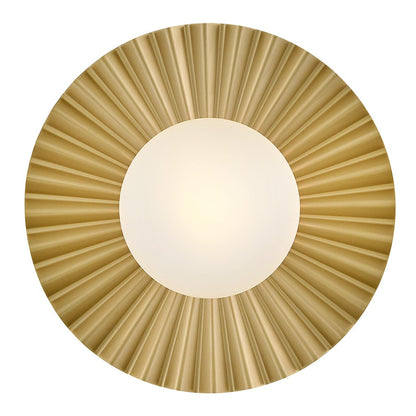 Lark Stevie 1 Light Small Flush Mount, Lacquered Brass/Etched Opal - 84391LCB