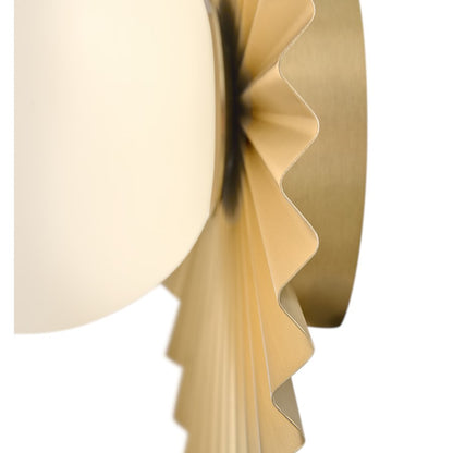 Lark Stevie 1 Light Small Flush Mount, Lacquered Brass/Etched Opal