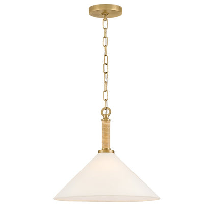 Lark Cove 1 Light 14" Pendant, Lacquered Brass - 84417LCB