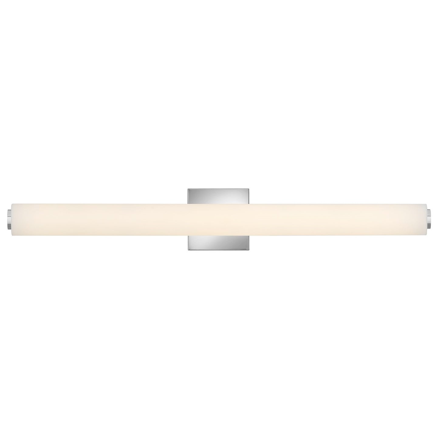 Hinkley Marti 32in 1-Light LED Bath Vanity Light | Modern Chrome Steel and Etched White Glass | Bathroom & Hallway | 3.5 x 4.75 x 31.75 in | Model 85243CM