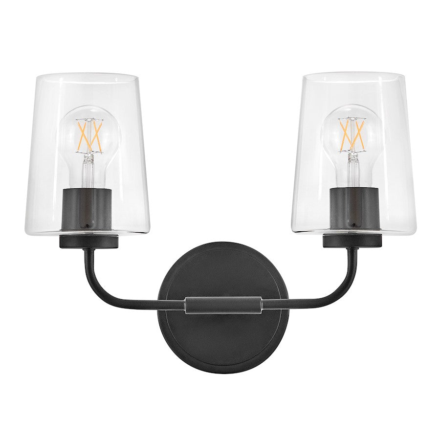 3 Light Small Bathroom Vanity Light, Black